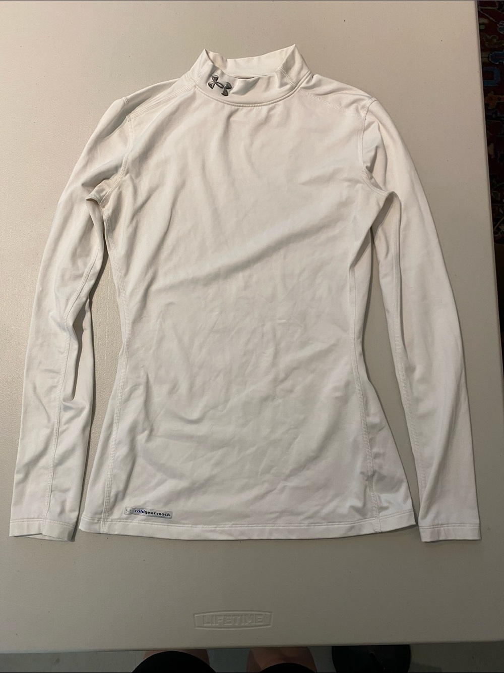 Under Armour Long Sleeve White Athletic Tee | Size S
